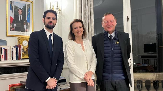 Ian Sielecki, Diana Mondino and Emmanuel Bonne