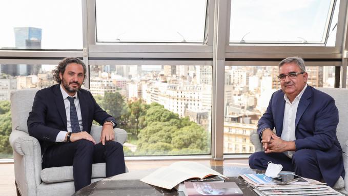 Cafiero con Gobernador Raúl Jalil