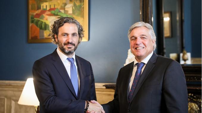 Cancilleres Santiago Cafiero y Francisco Bustillo
