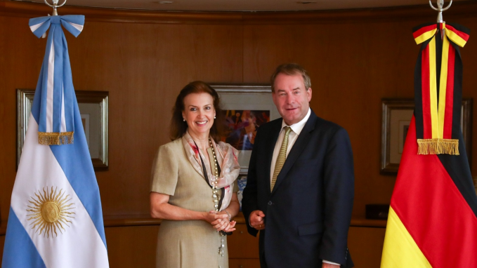Canciller Mondino recibió al embajador alemán Dieter Lamlé