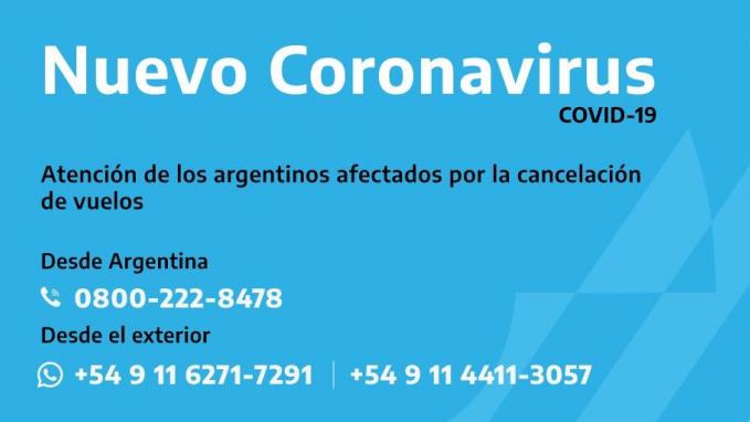 CONTACTO DE LOS CONSULADOS ARGENTINOS EN LAS SEDES DE LOS PAÍSES MÁS AFECTADOS: