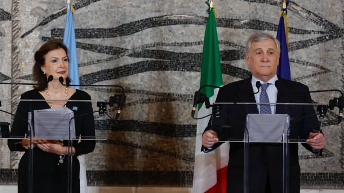 Diana Mondino was received in Rome by his Italian counterpart, Antonio Tajani