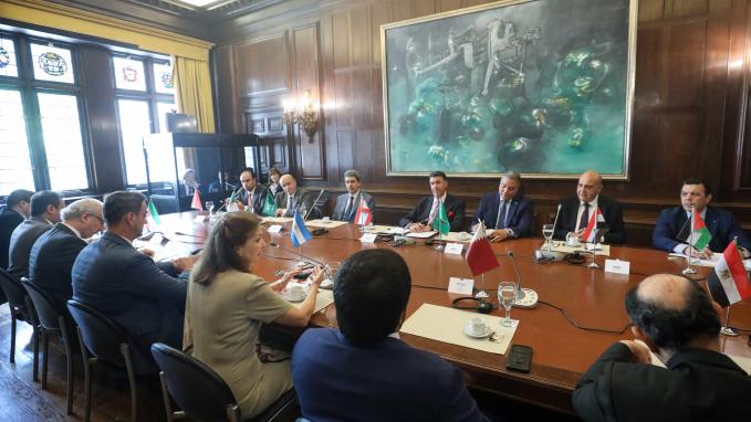 Mondino recibió a Embajadores y Representante de Liga de los Estados Árabes