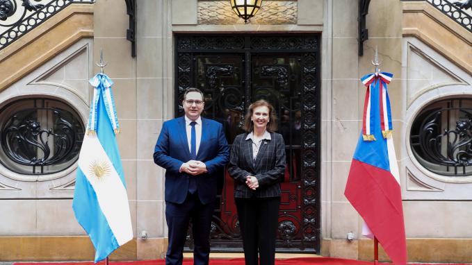 Mondino recibió a su par de la República Checa, Jan Lipavsky, en el Palacio San Martín