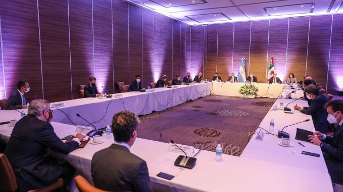 Presidente Fernández con empresarios mexicanos