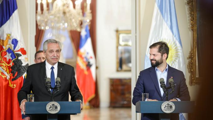 Presidentes de Argentina y Chile, Alberto Fernández y Gabriel Boric
