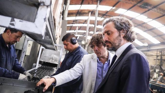 Cafiero visitó pyme de autopartes que amplía mercados por las misiones comerciales organizadas por Cancillería