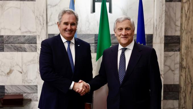 Reunión bilateral del Canciller Quirno con su par de Italia