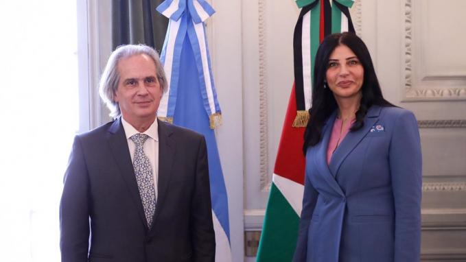 Viceministros de Argentina y Palestina, Pablo Tettamanti y Amal Jadou Shakaa