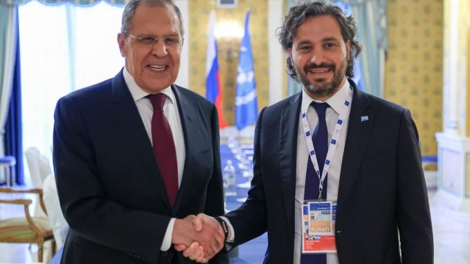 El canciller Cafiero se reunió con su par ruso, el ministro Serguéi Lavrov