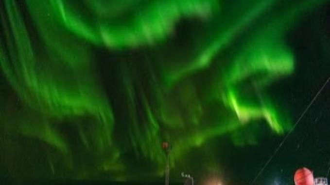 Auroras australes en Base Belgrano II