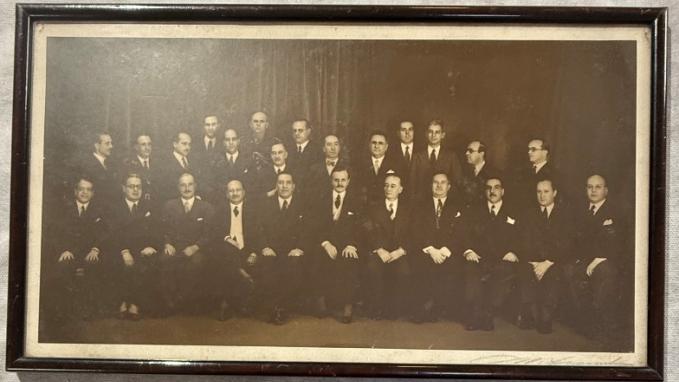 Fotografía original de los delegados de la Conferencia de la Paz de 1935