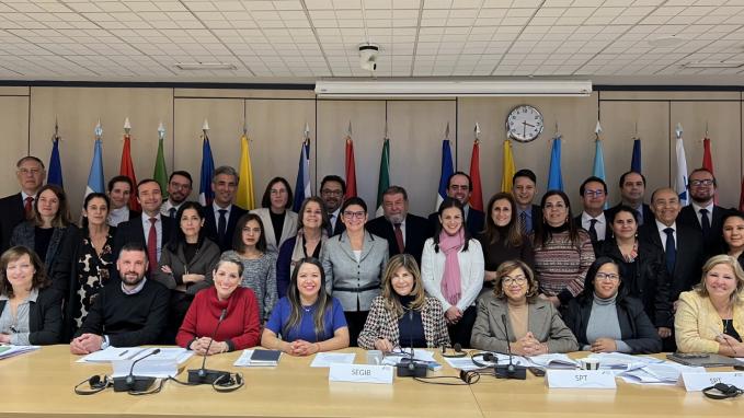 Los responsables de Cooperación de los 22 países que integran la SEGIB en la reunión de trabajo del 30 y 31 enero de 2023