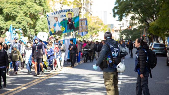 El voluntariado civil de asistencia humanitaria acompañó a la peregrinación por la virgen de Caacupé